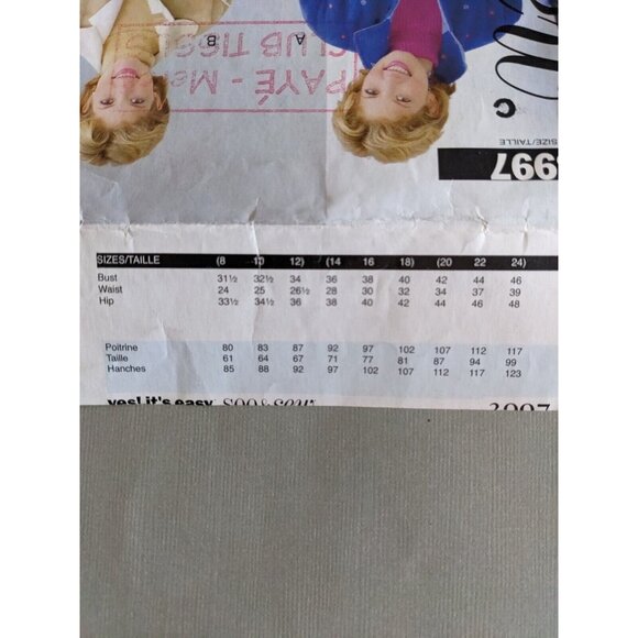 See Sew Loose Fitting Coat Jacket Pattern 3997 Sizes 20 22 24 Easy Uncut - Picture 3 of 8